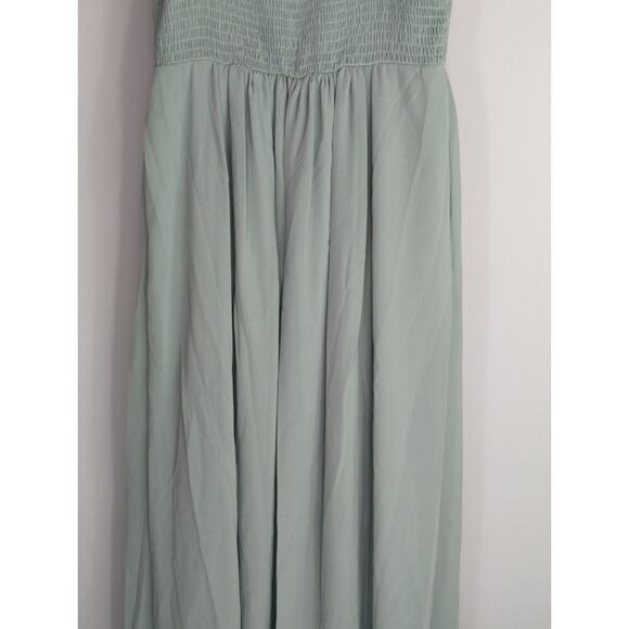 DB Studio‎ Celebrate Womens Smocked Scoop Neck Maxi Dress Dusty Sage Size 10 NWT - Picture 7 of 12